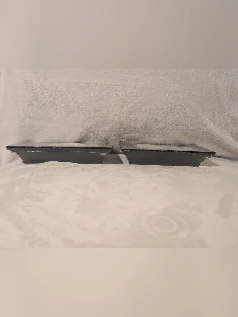 Set of 2 Black Mini Floating Shelves New